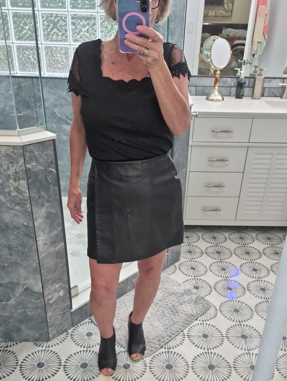 Hugo Buscati Black Mini Skirt